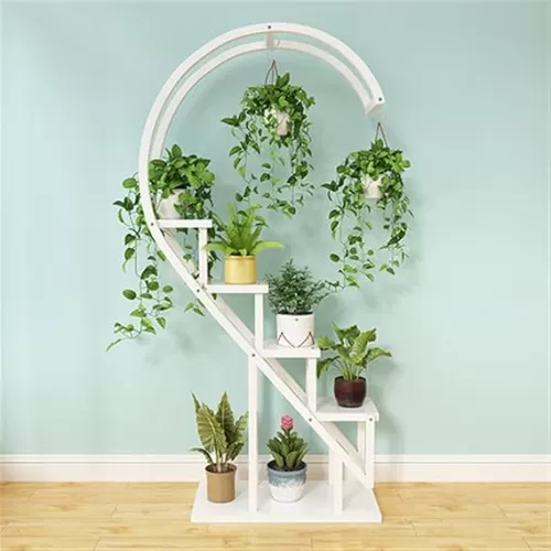 Flower rack Plant Stand Flower Rack Holder Metal Plant Stand Flower Planter Rack Pot Holder Multi-Layer Plant Display Shelf Organizer Heart-Shaped Plant Stands Tall Plant Stand for Indoor ( Color : 4