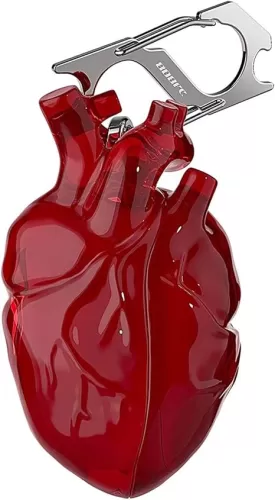 for Airpods Pro 2 Case 3D Heart, Soft Silicone Protective Case with Keychain, Fantasy Design for Airpod Pro 2nd Generation Case (Red, AirPods Pro1st/Pro2 nd)