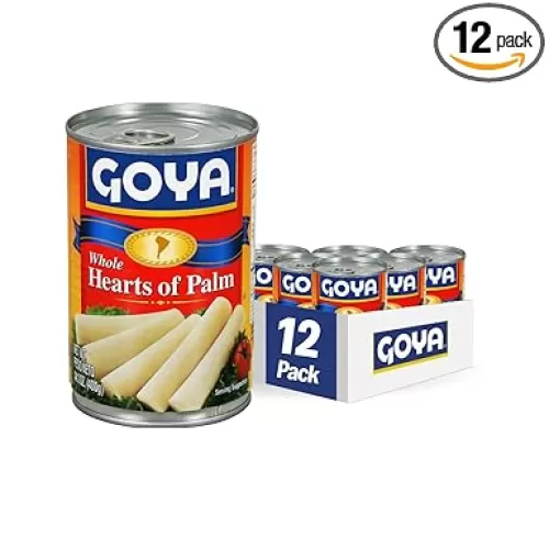 Goya Foods Whole Hearts of Palm (Palmitos), 14.1 Ounce (Pack of 12)