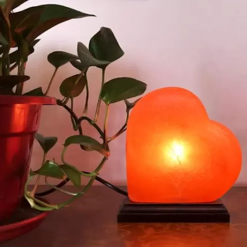 Himalayan Pink Salt Heart Lamp Comes with Dimmer Switch and a Pair of Bulbs (Heart 1)