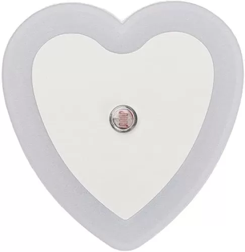 Jowxsx 0.5W Plug-in Auto Sensor Control LED Night Light Lamp Bedroom Hallway Heart Shaped Wall Lights (White)