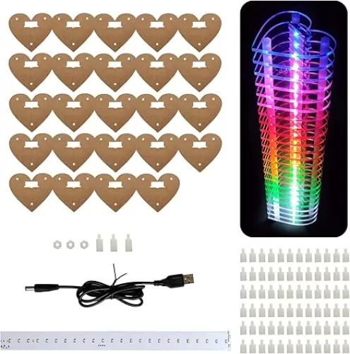 LED Audio Light DIY Electronic Kits (PP24LED-HEART)