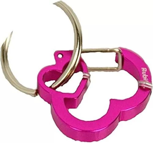 Medium Heart Aluminum Dog Tag Clip - Pink
