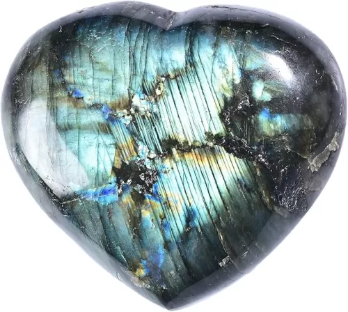 Natural Heart Crystal Stone Shaped Love Palm Worry Stone Reiki Healing Collection and Jewelry Making