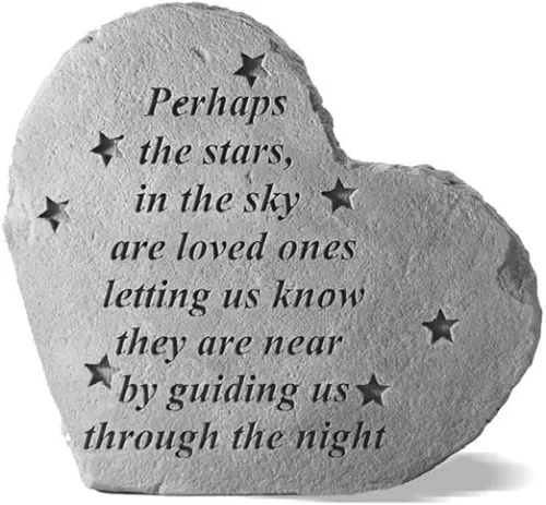 Perhaps The Stars In The Sky Heart Shaped Memorial Stone