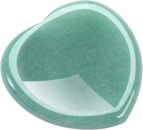 PESOENTH Green Aventurine Crystal Heart Thumb Worry Stones for Anxiety Relief for Adults Kids, Healing Crystal Pocket Palm Worry Stone Gifts for Stress Relief