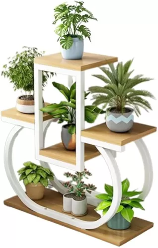 Plant Stand, Fashion Plant Stand Indoor Creative Heart Shape Plant Shelf Indoor Outdoor Wood Plant Display Rack Multiple Plants Tiered Flower Rack Table Modern Plant Pot Stand For Balcony Ga