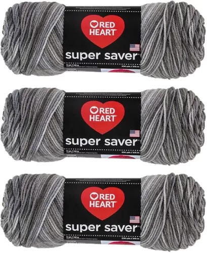 Red Heart Bulk Buy Super Saver Yarn (3-Pack) (Dove)