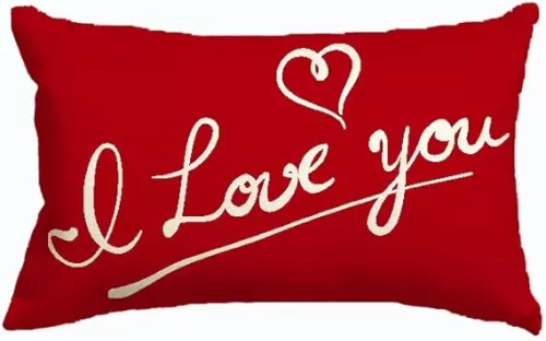 Red Pillow Covers 12x20 Inch I Love You Heart Love Valentine's Day Lovers Cotton Linen Farmhouse Throw Pillowcases Cushion Cases for Couch Sofa Patio