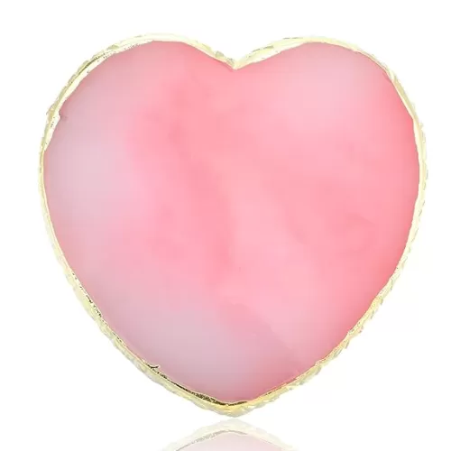 Resin Nail Art Palette, Nail Painting Mixed Color Polish Palette Gilded Edge Nail Holder Display Board Heart Shape Cosmetic Mixing Tools for Nail Art