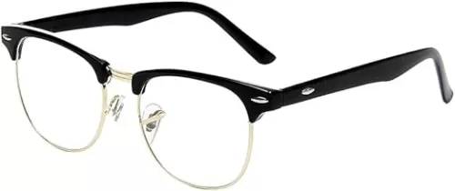 Shiratori New Vintage Fashion Half Frame Semi-Rimless Clear Lens Glasses