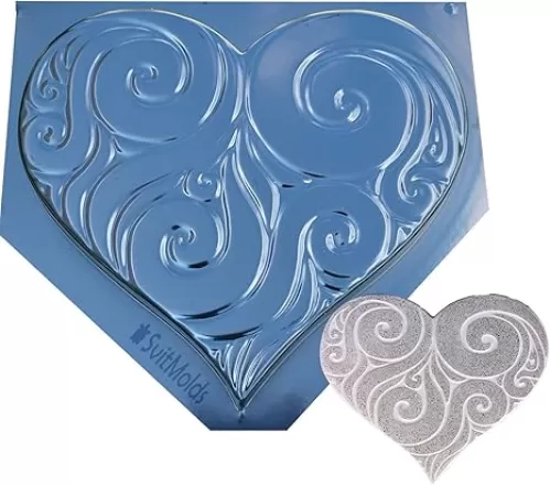SvitMolds Concrete Mold Decorative Heart Stepping Stone for Garden Mold Concrete Mould ABS Plastic (S31)
