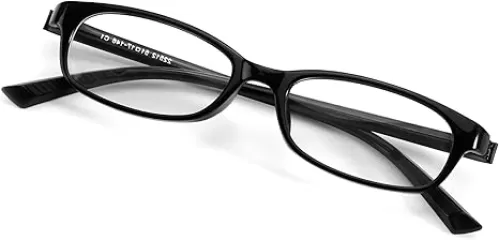 Trendy Fake Glasses Small Rectangular Y2K Eyewear with Anti Blue Light for Women's Cosplay and Daily Style
