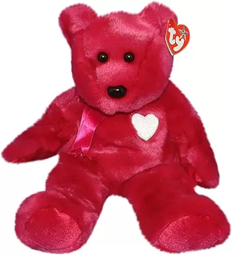 TY Beanie Buddy VALENTINA Bear Valentine Day Heart Teddy 14"
