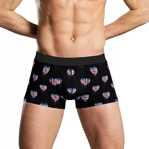 United Kingdom UK Flag Heart Men