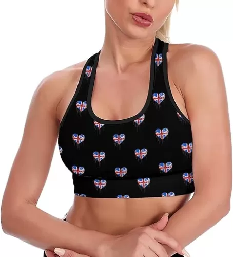 United Kingdom UK Flag Heart Women