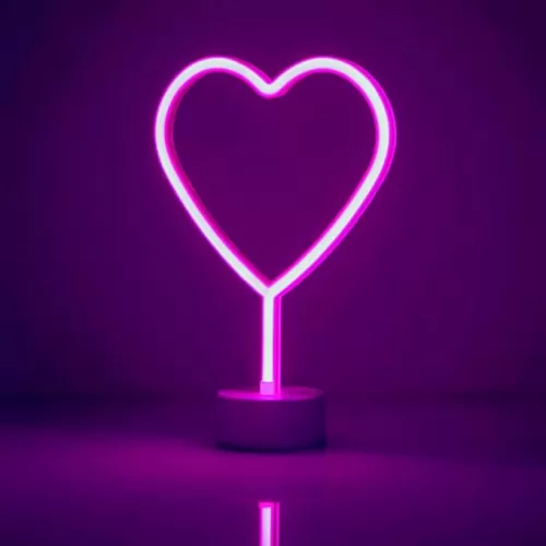 UrsaMajor Heart Neon Sign, Pink Room Decor Neon Lights for Bedroom Girls, Battery Operated or USB Powered LED Heart Lamp for Birthday Wall Decor Party Home Decor, Mothers Day Valentine Gifts