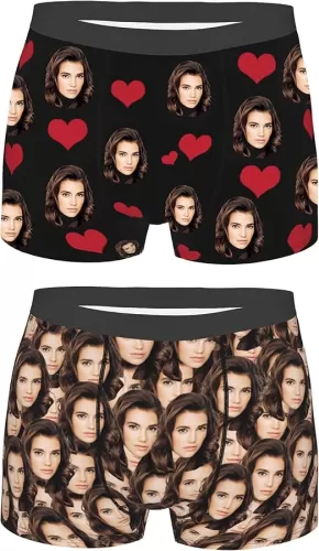 2 Pack Custom Underwear for Men, Custom Boxers for Men with Face, Gift for Boyfriend Birthday Unique Christmas