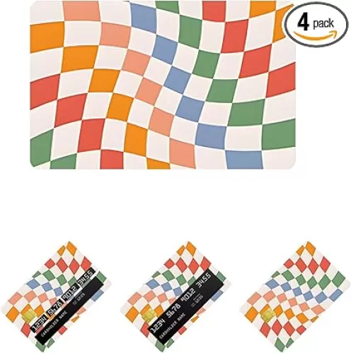 4 Pcs Credit Card Skin Stickers - Pink heart shape Design Waterproof Removable Debit Card Cover Stickers For DIY Cards & Transportation Cards (Multidimensional grid)