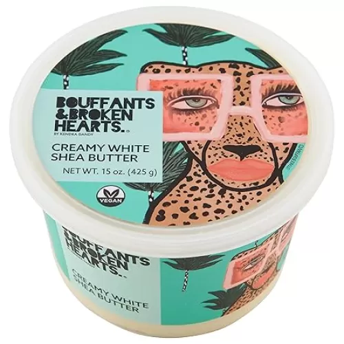Bouffants & Broken Hearts Creamy White Shea Butter Body Butter | Grade A, 100% Natural African Raw Shea Butter for Dry Skin, Face and Hair (15oz)