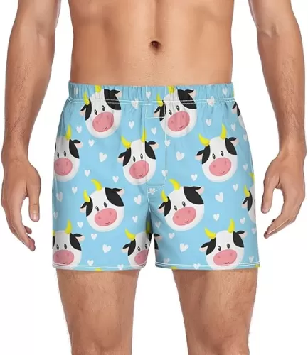 Cartoon Cow Hearts Men
