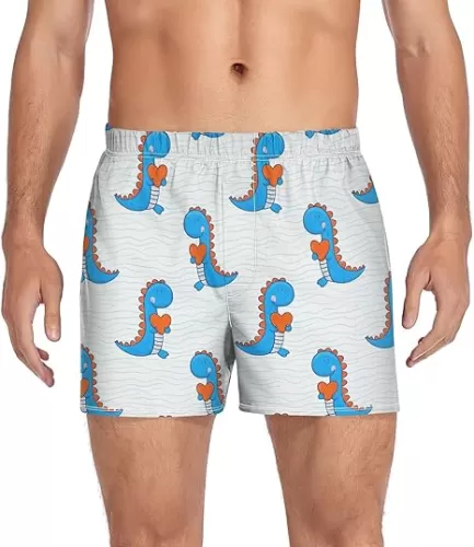 Cartoon Dinosaur Heart Men