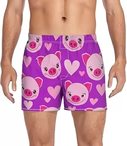 Cartoon Pig Hearts Men