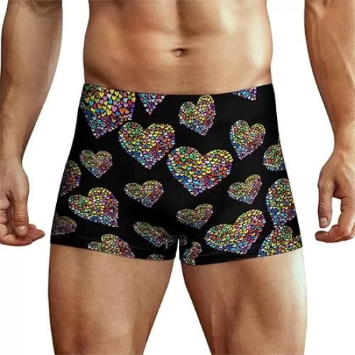 Colorful Love Dog Paw Heart Men