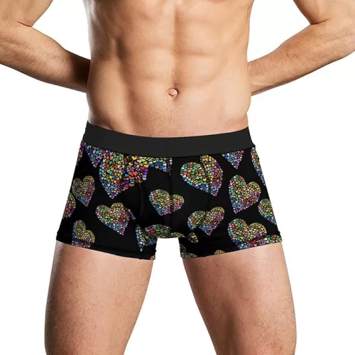 Colorful Love Dog Paw Heart Men