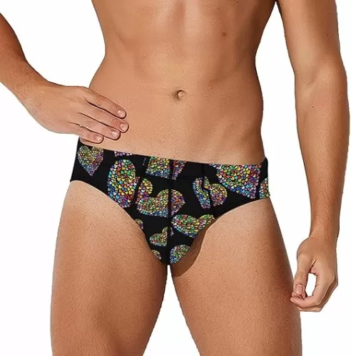 Colorful Love Dog Paw Heart Men