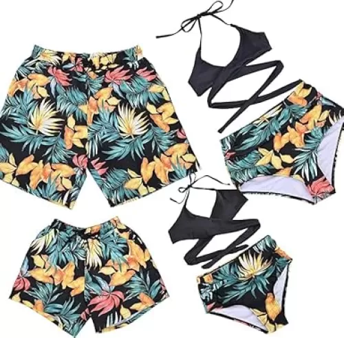 Couples Matching Swimsuit Family Matching Swimwears Dad and Me Matching Swiming Shorts