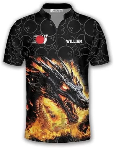 Custom Bowling Shirts for Men, Bowling Jerseys Unisex Polo Hawaiian Button Down