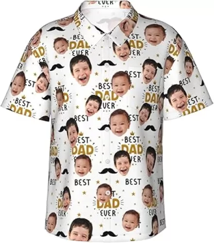 Custom Hawaiian Shirt with Face Funny Hawaii Shirts for Men Best Dad Wear Personalized Gift
