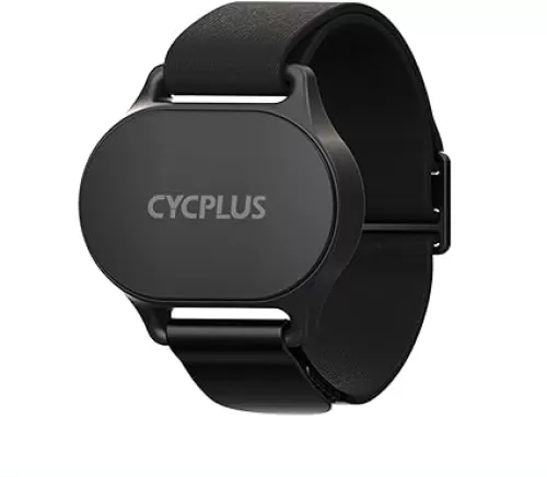 CYCPLUS Heart Rate Monitor Armband, Bluetooth 5.1 ANT+ HR Monitor with HR Zone LED Indicator, IP67 Waterproof, Use for Running Cycling Gym and Other Sports (2025 Upgraded Model)