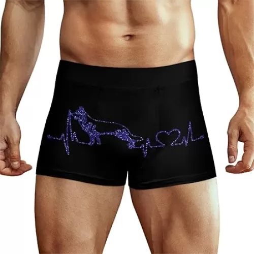 Dog Heartbeat Fashion Mens Underwear Classic Comfortable Graphic Pattern Boxer Briefs