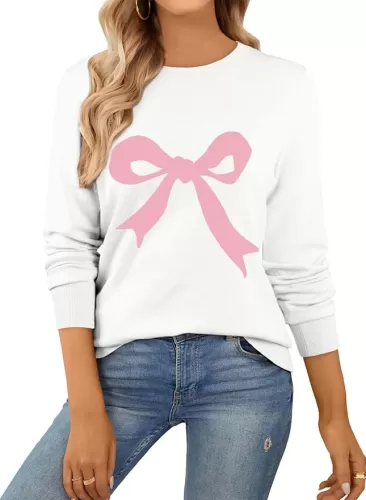 EVALESS Fall Sweaters for Women 2025 Trendy Lightweight Wool Blend Sweaters Long Sleeve Crewneck Loose Pullover Sweater Tops