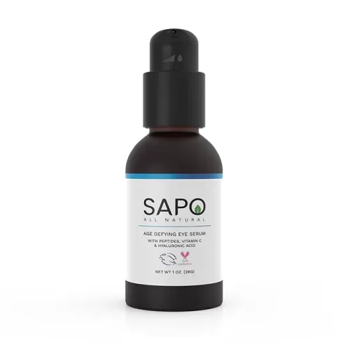Eye Serum - Depuffing & Brightening Under Eyes Gel with Peptides, Hyaluronic Acid, Bergamot, Chamomile & Citrus Oil - Smooth Texture & Fine Line Reducer for Dark Puffy Circles - 1 oz