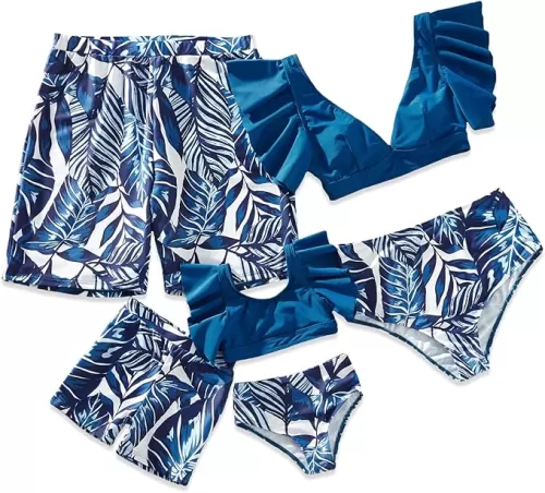 Family Matching Swimsuit Sets Tummy Control Bathing Suit Swimwear