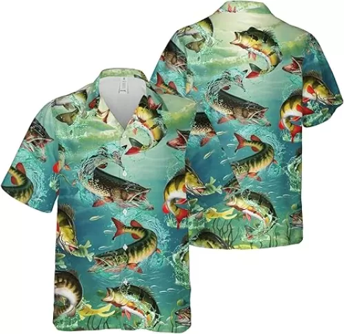 Fishing Dad Hawaiian Shirt Fisherman Fishing Lover Hawaiian Shirt for Men Birthday Gift, for Fishing Lover