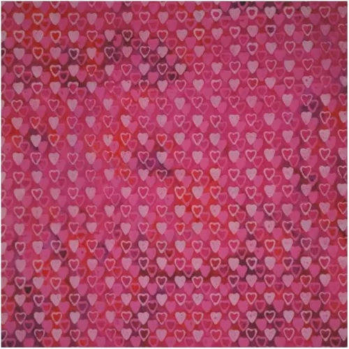 FlyingNeedleGallery All My Hearts Batik Pocket Square Handkerchief