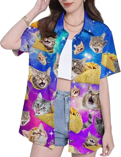 Funny Hawaiian Shirts for Women Gifts for Women Womens Casual Hawaiian Shirt for Women Hawaiian Shirts