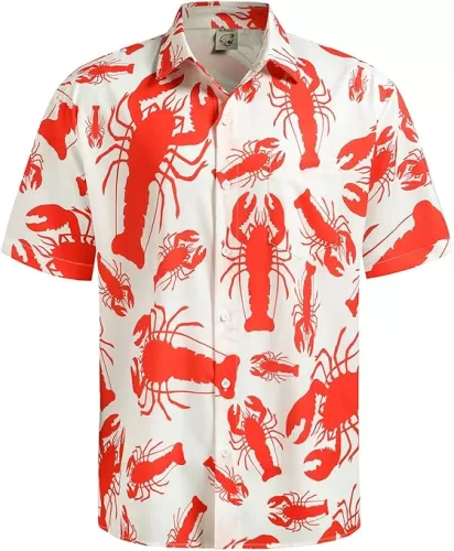 Hardaddy Men's Hawaiian Shirt Short Sleeve Funny Printed Casual Button Down Aloha Shirts