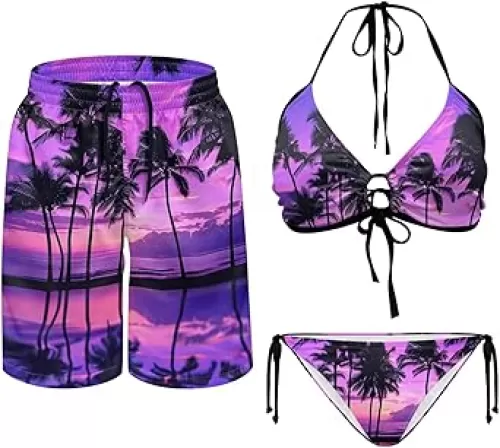 Hawaiian Couples Matching Swimsuits Women