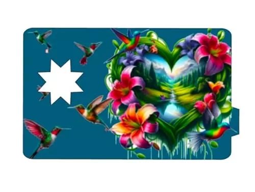 Heart with Humming birds Credit Card Skin, Debit Card Skin Credit Card Skin Custom Credit Card Stickers Skin Card Cover Sticker Credit Card Covers Skin, Debit Card Sticker Cover - Skins by That Slaps!