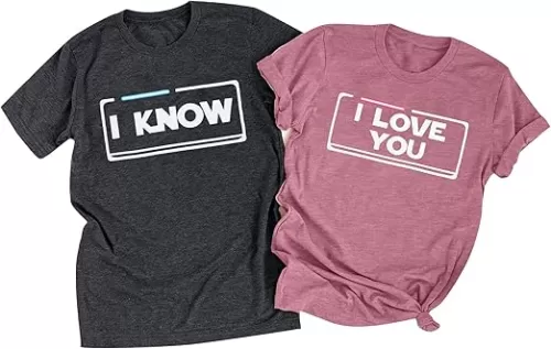 I Love You I Know Couples Matching Outfits Casual Short Sleeve Tops Holiday Couple Shirt Funny Graphic Tees