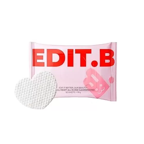 Joyfull Heart All-in-One Cleansing Pads, Dual-Sided Facial Cleansing & Exfoliating Wipes with Soothing Botanical Extracts, Removes Makeup, Dirt & Impurities, Korean Daily Skin Care, 30 Sheets