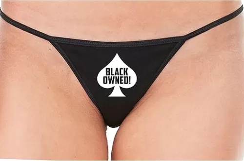 Knaughty Knickers Black Owned Queen Of Spades Big Black Cock QOS BBC Lover Black String Thong Adult Flirty Fun