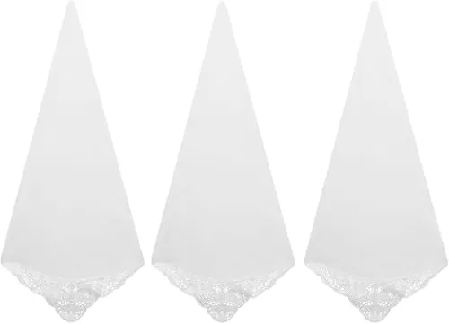 Lace Handkerchiefs for Women, Embroidered Ladies Handkerchief White Handkerchief Cotton Handkerchief for Wedding Party