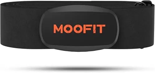 moofit Heart Rate Monitor Chest Strap Bluetooth/ANT+ Waterproof HR Monitor Chest Strap Heart Rate Monitor Compatible with Peloton, Rouvy, TRX, Elite HRV, Peloton, Strava, DDP Yoga