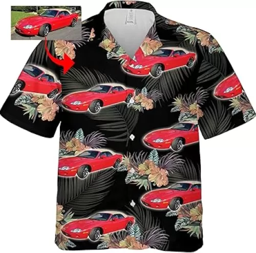 Muscle Classic Car Personalized Hawaiian Shirt, Custom Birthday Xmas Gifts for Car Guys (HAW6)